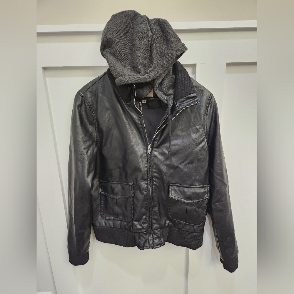 faux leather jacket